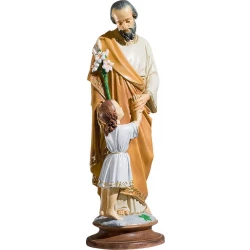 Figurka Św.Józefa Opiekun z dzieciątkiem i lilijką lakierowana 46 cm
